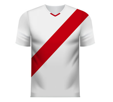Fan sports tee shirt in generic colors of Peru