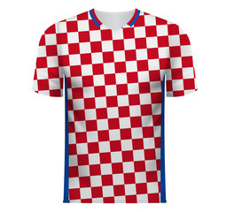 Fan sports tee shirt in generic colors of Croatia