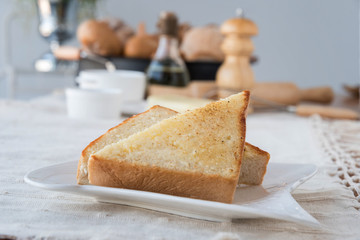 toasts with hard boiled eggs and mustard,