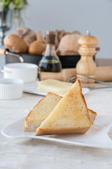 toasts with hard boiled eggs and mustard,