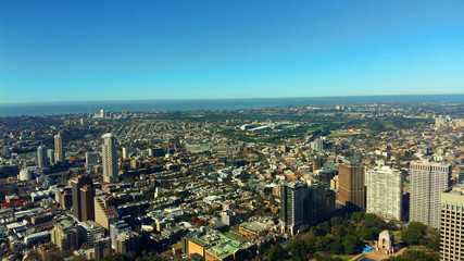 Fototapeta na wymiar Ausblick aus Radioturm in Sydney