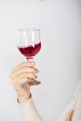 glass in hand