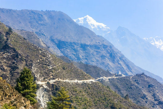 Trekking to Everest Base Camp in Nepal..