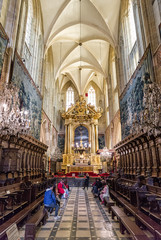 Interior of Wawel cathedral. Krakow - Poland