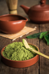 Brewing green tea powder,