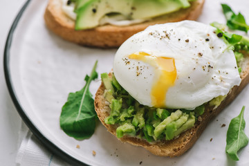 Avocado and Poached Egg Sandwiches