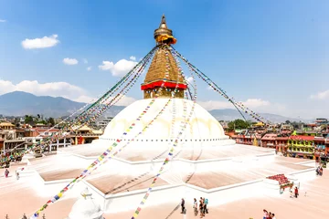 Foto op Plexiglas Boudhanath Stupa in Kathmandu, Nepal © marabelo