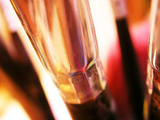 material for the work of the artist, brushes, paints, pastels