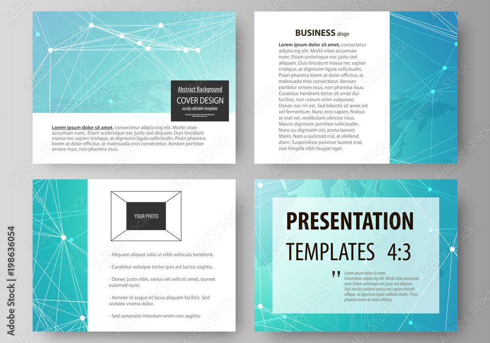 Aufkleber the minimalistic abstract vector illustration of the editable layout of the presentation slides desi