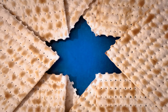 Passover background with matzah