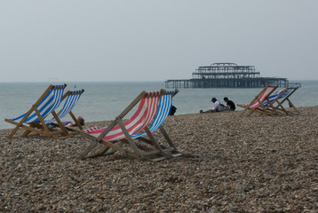 Deck Chairs on the Beach