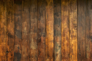 Background and Wallpaper or texture of floor old brown hardwood or panels plank wood texture panel Vertically.