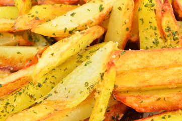 Fried potato with herb