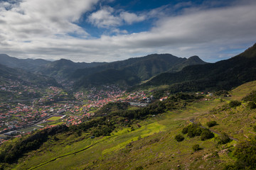 View from Pico do Facho in Canical on Madeira island, Portugal