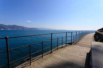 Obraz premium percorso pedonale tra Portofino e Santa Margherita Ligure