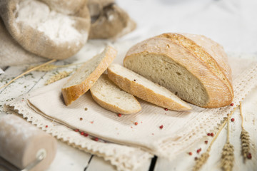  Delicious crisp bread in a rustic setting