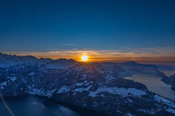 Sonnenuntergang auf dem Fronalpstock