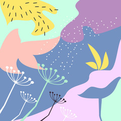 Collage with creative universal background.