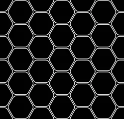 Tapeten Vector seamless texture. Modern geometric background. Repeated pattern with hexagonal tiles. © alla_ko