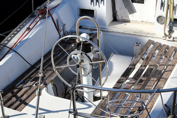 Detail eines Segelboot, Boot