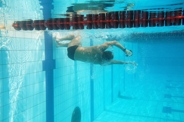 Swimmer in the swimming pool