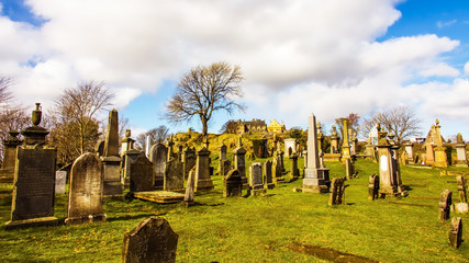 Stirling, Scotland, UK; March 24th 2018: The Cemetery at the Church of the Holy Rude in Stirling, Scotland, UK.