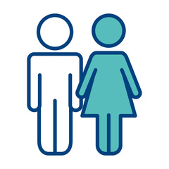 people couple relationship together pictogram