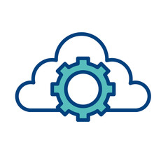 cloud storage technology gear cogwheel