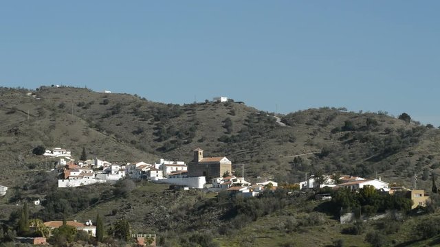 Benaque, native town of the Spanish poet, Salvador Rueda, a sunny day