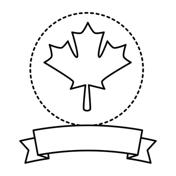 maple leaf canadian emblem banner