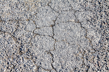 Cracks on the asphalt as background