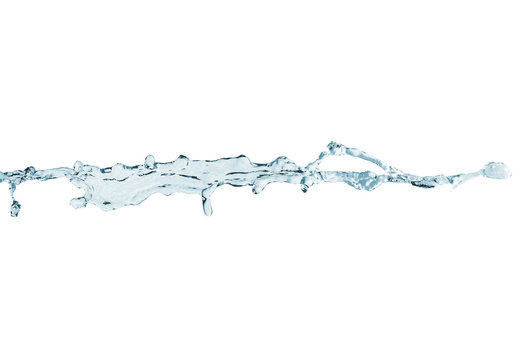 water flow on white background
