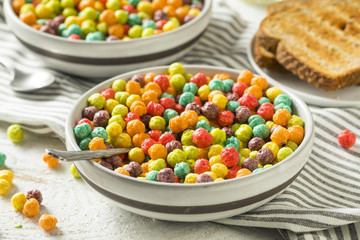 Colorful Sugar Breakfast Cereal