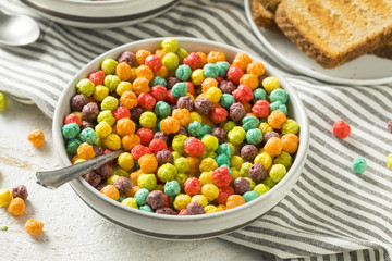 Colorful Sugar Breakfast Cereal