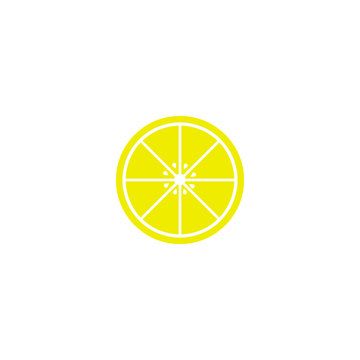 Half of lemon icon.