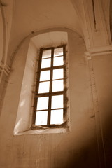 Inside the church. Ruins. Fortified medieval saxon evangelic church  in Vărd,Wierd, Viert, a saxon...