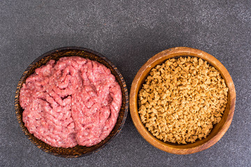 Minced meat soy and beef