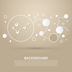 Molecule on a brown background with elegant style and modern design infographic. Vector
