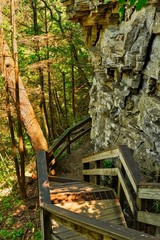 Fototapeta premium Cliffside trail stairs