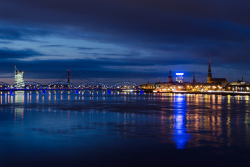 Panoramic view of Riga city, the capital of Latvia