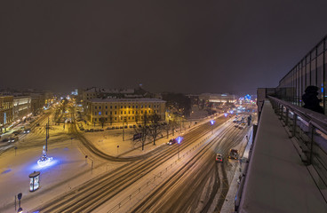 Fototapeta premium Panoramic view of Riga city, the capital of Latvia