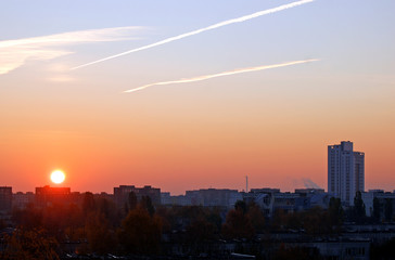Panoramic view of Riga city, the capital of Latvia