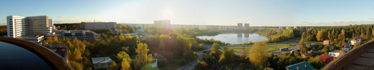 Fototapeta premium Panoramic view of Riga city, the capital of Latvia