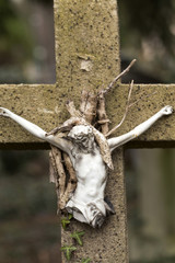 Historic Sculpture from the mystery old Prague Cemetery, Czech Republic