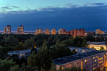 Obraz premium Panoramic view of Riga city, the capital of Latvia