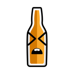 Disgusted beer cartoon character