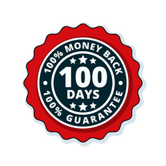 Fototapeta na wymiar 100 Days Money Back illustration