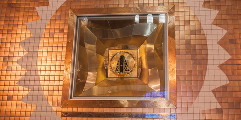 Original image of saint Sanctuary of Aparecida, largest Catholic church in Brazil, located in the state of Sao Paulo, the patron saint of Brazil