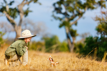 Little girl on safari