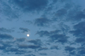 cloudy sky at night when full moon